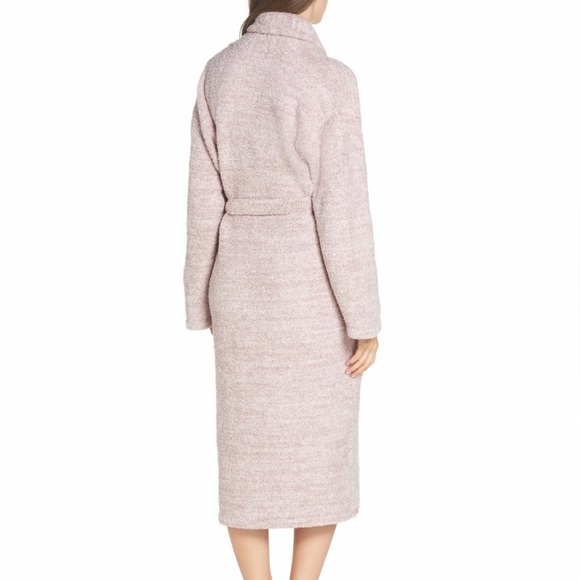 🎉HP🎉New Barefoot Dreams Cozy Chic Heathered Adult Robe Vntg Ballet Pink Size 2🩰 - Picture 3 of 15